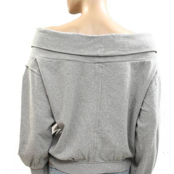 Anthropologie Pilcro Long-Sleeve Slouchy Off-The-Shoulder Tunic Top XS 284937 - Picture 8 of 9